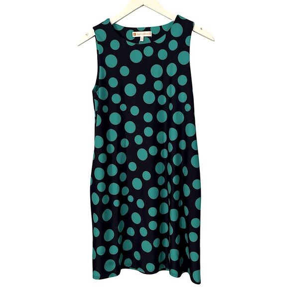 Jude Connally Women’s Size Small Stretchy Sleeveless Polka Dot Dress, Pockets - Picture 5 of 14